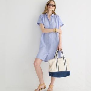 J.Crew Baird McNutt linen shirt dress in French Blue